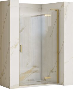 Rea Drzwi prysznicowe Rea Hugo 100 Złote Szczotkowane 1