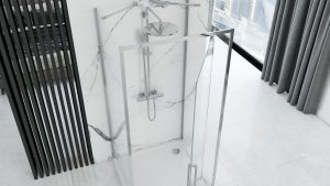 Rea Kabina Prysznicowa Przyścienna Rea Rapid Swing Chrom 2