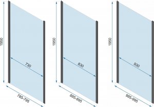Rea Kabina Prysznicowa Przyścienna Rapid Slide Chrom 12