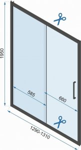 Rea Kabina Prysznicowa Przyścienna Rapid Slide Chrom 9