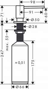 Hansgrohe Soap dispenser Hansgrohe A41 40438800 1