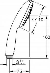 Grohe Grohe słuchawka prysznicowa, 1 strumień Tempesta 110 chrom 27923003 2