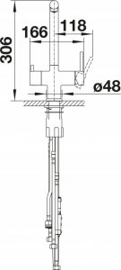 Bateria kuchenna Blanco Bateria FONTAS-S II Satin GOLD z wyciąganą wylewką 2
