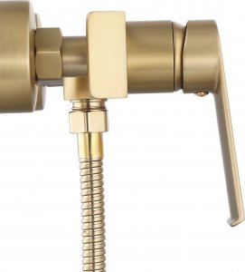 Bateria prysznicowa Rea Bateria prysznicowa REA Hass Złota Szczotkowana Brush Gold 3