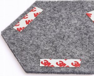 Techrebal PENELE DEKORACYJNE LAMELE ŚCIENNE HEKSAGON FILCOWE 15