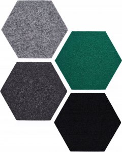 Techrebal PENELE DEKORACYJNE LAMELE ŚCIENNE HEKSAGON FILCOWE 16