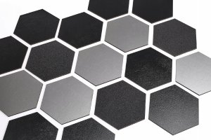 Techrebal PENELE DEKORACYJNE LAMELE ŚCIENNE HEKSAGON FILCOWE 6