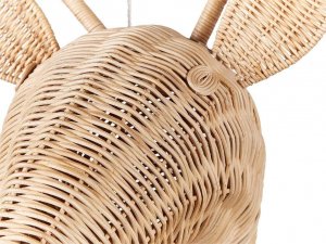 Beliani Rattanowa dekoracja ścienna żyrafa jasna BANANEC 6