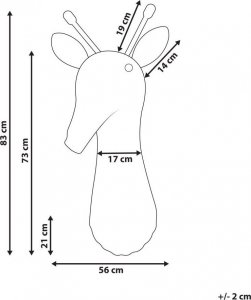 Beliani Rattanowa dekoracja ścienna żyrafa jasna BANANEC 7