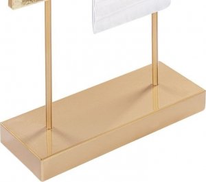 Beliani Dekoracyjna rzeźba metalowa złoto-biała BORON 6