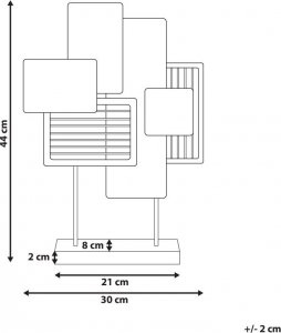 Beliani Dekoracyjna rzeźba metalowa złoto-biała BORON 7