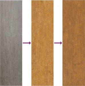 vidaXL Ogrodowa dekoracja ścienna, 3 cz., 105x55 cm, stal kortenowska 6