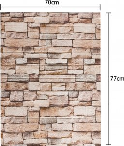 Heckermann Dekoracyjne panele ścienne 3D 70x77cm Heckermann Beżowe Samoprzylepne 10x 3