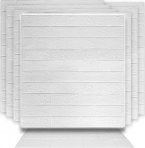 Heckermann Dekoracyjne panele ścienne 3D 70x77cm Heckermann Białe Samoprzylepne 10x 1