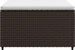 vidaXL vidaXL Podnóżki ogrodowe z poduszkami, 2 szt., brązowe, polirattan 5