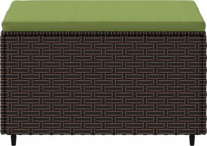 vidaXL vidaXL Podnóżki ogrodowe z poduszkami, 2 szt., brązowe, polirattan 5