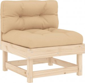 vidaXL vidaXL Siedziska środkowe z poduszkami, 2 szt., lite drewno sosnowe 4