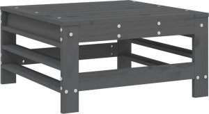 vidaXL vidaXL Podnóżki ogrodowe z poduszkami, 2 szt., szare, drewno sosnowe 7