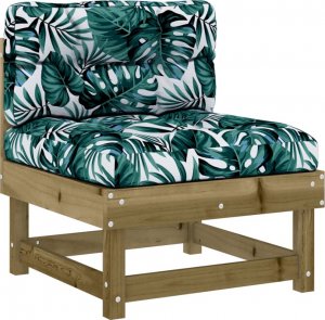 vidaXL Siedzisko środkowe z poduszkami, impregnowane drewno sosnowe 2