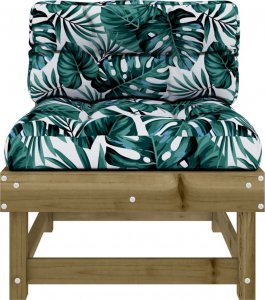 vidaXL Siedzisko środkowe z poduszkami, impregnowane drewno sosnowe 3