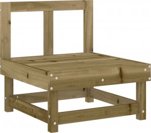 vidaXL Siedzisko środkowe z poduszkami, impregnowane drewno sosnowe 6