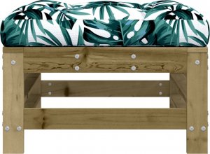 vidaXL Podnóżek ogrodowy z poduszką 3