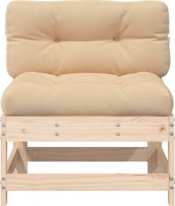 vidaXL vidaXL Siedziska środkowe z poduszkami, 2 szt., lite drewno sosnowe 5