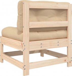 vidaXL vidaXL Siedziska środkowe z poduszkami, 2 szt., lite drewno sosnowe 7