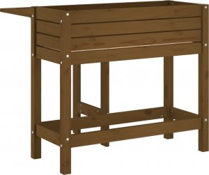 vidaXL Donica ogrodowa ze składanym blatem, miodowa, drewno sosnowe 6