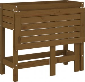 vidaXL Donica ogrodowa ze składanym blatem, miodowa, drewno sosnowe 8