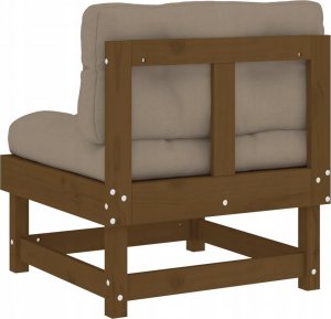 vidaXL Siedziska środkowe z poduszkami, 2 szt., miodowe, lita sosna 7