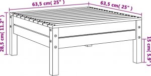 vidaXL vidaXL Podnóżek ogrodowy, lite drewno daglezjowe 8