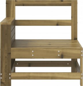 vidaXL Siedzisko ogrodowe z podłokietnikiem i stolikiem, impregnowane 4