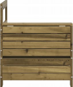 vidaXL Siedzisko ogrodowe z podłokietnikiem i stolikiem, impregnowane 5