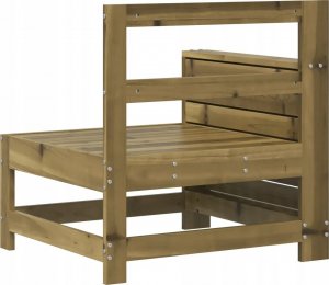 vidaXL Siedzisko ogrodowe z podłokietnikiem i stolikiem, impregnowane 6