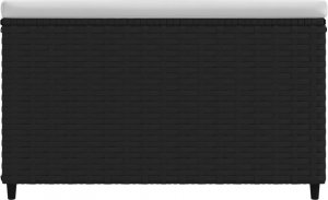 vidaXL Podnóżki ogrodowe z poduszkami, 2 szt., czarne, polirattan 5