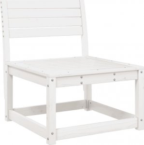 vidaXL Podnóżki ogrodowe z poduszkami, 2 szt., białe, drewno sosnowe 4