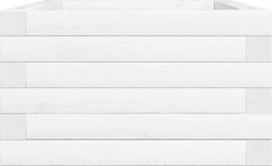 vidaXL Donica ogrodowa, biała, 70x40x23 cm, lite drewno sosnowe 6