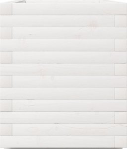 vidaXL Donica ogrodowa, biała, 70x40x49,5 cm, lite drewno sosnowe 6