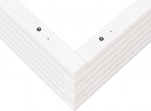 vidaXL Donica ogrodowa, biała, 90x90x23 cm, lite drewno sosnowe 8