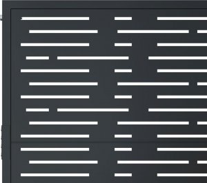 vidaXL Furtka ogrodowa, antracytowa, 105x205 cm, stal, w prostokąty 6