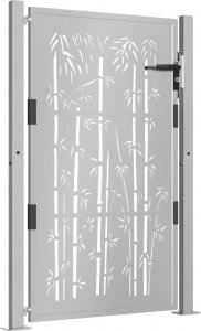 vidaXL vidaXL Furtka ogrodowa, 105x130 cm, stal kortenowska, motyw bambusa 3