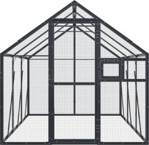 vidaXL vidaXL Woliera, antracytowa, 1,79x3x1,85 m, aluminium 3