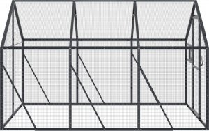 vidaXL vidaXL Woliera, antracytowa, 1,79x3x1,85 m, aluminium 4