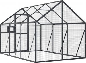 vidaXL vidaXL Woliera, antracytowa, 1,79x3x1,85 m, aluminium 5