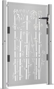 vidaXL Furtka ogrodowa, 105x155 cm, stal kortenowska, motyw bambusa 3