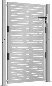 vidaXL Furtka ogrodowa, 105x155 cm, stal kortenowska, motyw prostokąty 3