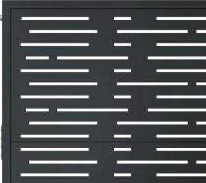 vidaXL Furtka ogrodowa, antracytowa, 105x180 cm, stal, w prostokąty 7