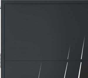 vidaXL Furtka ogrodowa, antracytowa, 105x180 cm, stal, motyw trawy 6