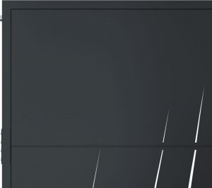 vidaXL Furtka ogrodowa, antracytowa, 105x205 cm, stal, motyw trawy 6